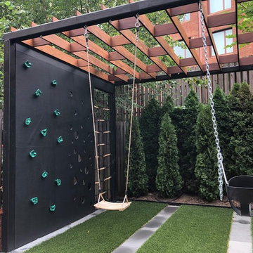 Brooklyn backyard with small playground