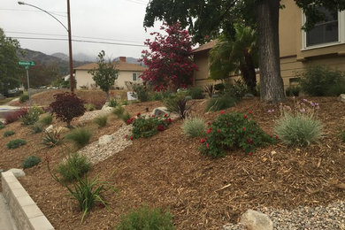 ロサンゼルスにあるラスティックスタイルのおしゃれな庭の写真