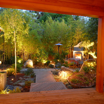 California back yard with Japanese touch