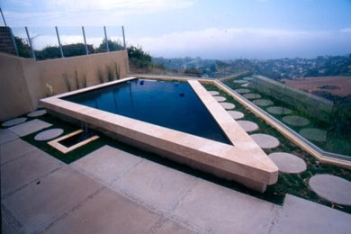 Inspiration for a contemporary swimming pool in Los Angeles.