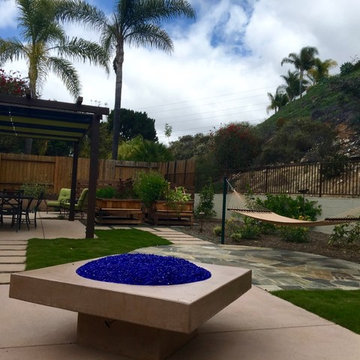 Carlsbad backyard says good by to a large lawn.