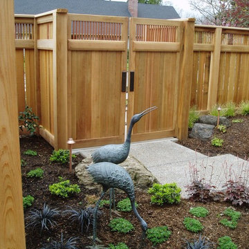 Cedar Fence & Gate with copper pipe