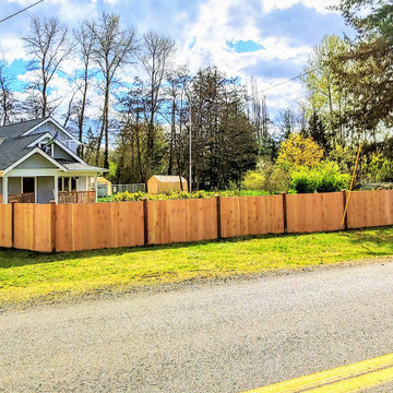 Cedar Fence with Farm Gate