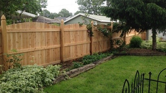 Cedar privacy fence