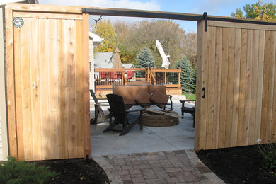 Cedar Valley Estate Fence with barn style door