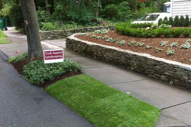 This is an example of a traditional landscaping in Boston.