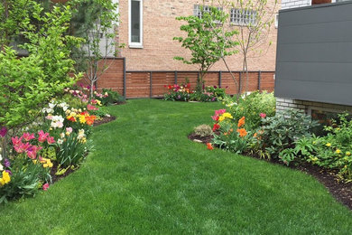 シカゴにある高級な中くらいなトラディショナルスタイルのおしゃれな庭の写真