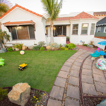 Child friendly drought tolerant front yard