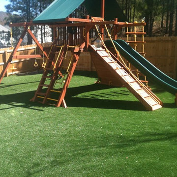 Children and Dog Backyard Play Area