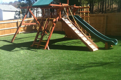 Children and Dog Backyard Play Area