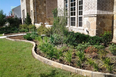 Chopstone Retaining Wall for Flower Beds