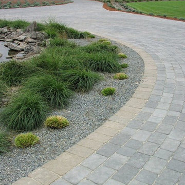 Circular Paver Driveway with Accent Border