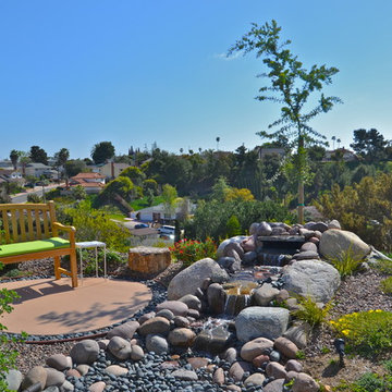 Clairemont-92117-Boulder, Colored Concrete and Custom Water Feature