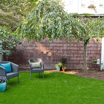Clean and Simple Space with Artificial Lawn