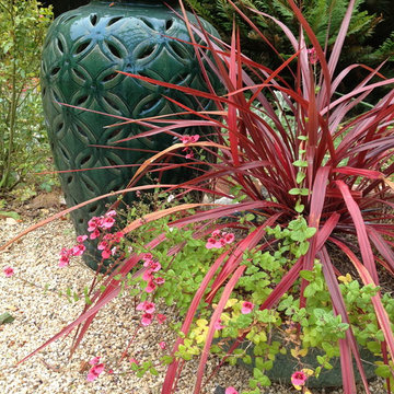 Coastal garden container combination with perforated jar
