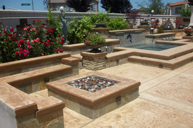 Inspiration for a large full sun stone landscaping in Sacramento.