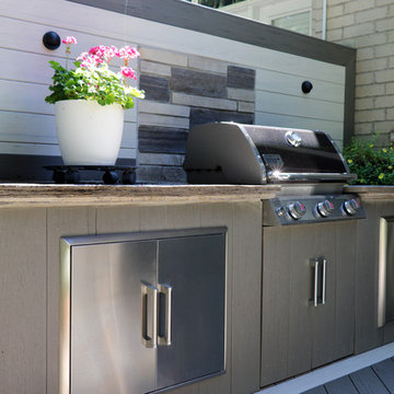 Composite Deck and Outdoor Kitchen in Thornhill