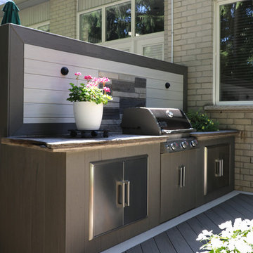 Composite Deck and Outdoor Kitchen in Thornhill