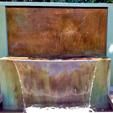 Concrete & Copper Water Feature