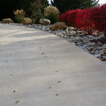 Concrete Driveway and Landscaping