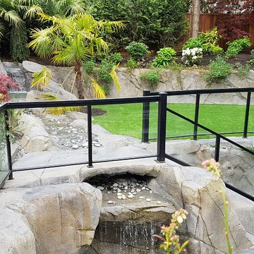 Connaught Ave Retaining Walls and Waterfall
