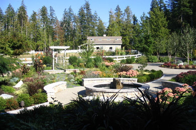 This is an example of a farmhouse landscaping in Seattle.