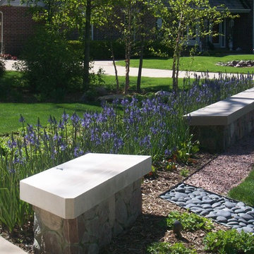 Contemporary Front Yard Landscape - Brookfield