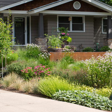 Contemporary Front Yard Meadow