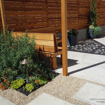 Contemporary Landscape Design for a Narrow Back Yard in Napa, CA
