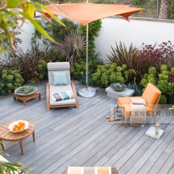 Contemporary Patio at the Beach