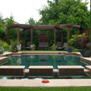 Contemporary Pool Compliments English Garden Style