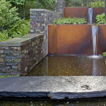 Corten steel waterfall