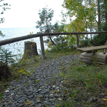 Cottage by the Lake - Charlotte, VT - Pebble Path and Simple Railings