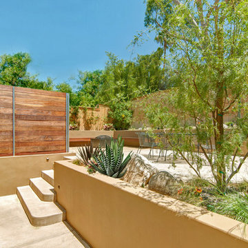 Court yard behind large unit
