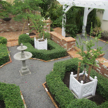 Courtyard garden pergola