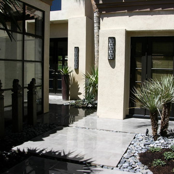 Courtyard remodel with an Asian theme