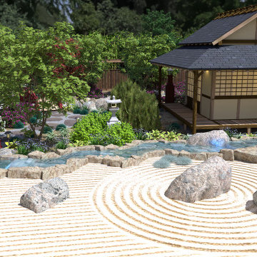 Craftsman Home with Japanese Garden