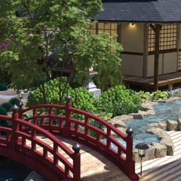 Craftsman Home with Japanese Garden