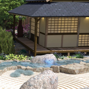 Craftsman Home with Japanese Garden