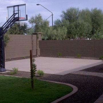 Craig T's Pro Dunk Gold Basketball System on a 25x25 in Gilbert, AZ