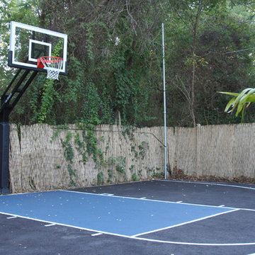 Craig W's Pro Dunk Gold Basketball System on a 40x25 in Bellport, NY
