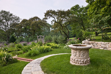 Aménagement d'un jardin campagne.