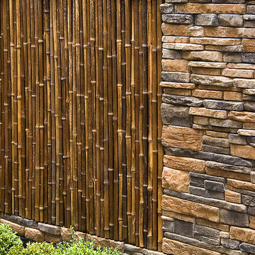 Culture Stone & Bamboo Garden Wall