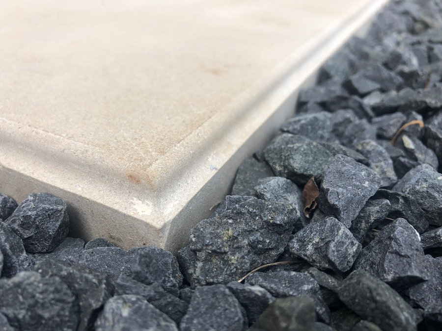 Custom Beveled Leuders Stepping stones w/ Basalt