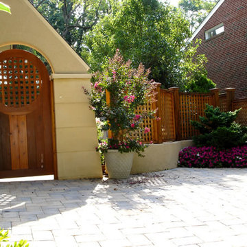 Custom Cedar Gate with Lattice Privacy Fence