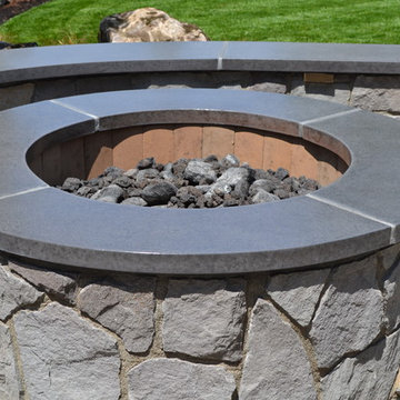 Custom Concrete Counter and Firepit