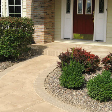 Custom-Cut Ashlar Pattern and Brick Resurfaced Walkway