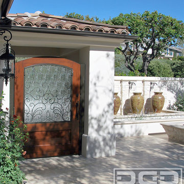 Custom Designed Garden Gates in Solid Wood & Scrolled Iron Designs