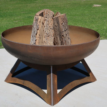 Custom Fire Pit with Silicone Bronze Accent
