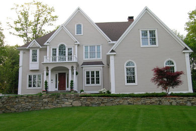Design ideas for a large traditional landscaping in Boston.